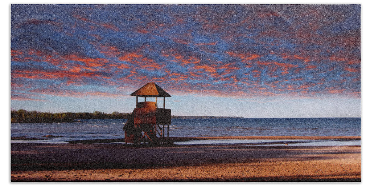 Landscape Beach Towel featuring the photograph Beach Sunset by Ms Judi