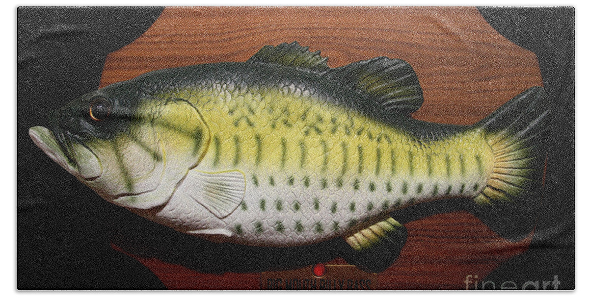 Father Beach Towel featuring the photograph Big Mouth Billy Bass . 7D13533 by Wingsdomain Art and Photography