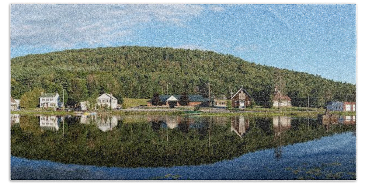 Adirondacks Beach Towel featuring the photograph Brant Lake Reflections by Joshua House