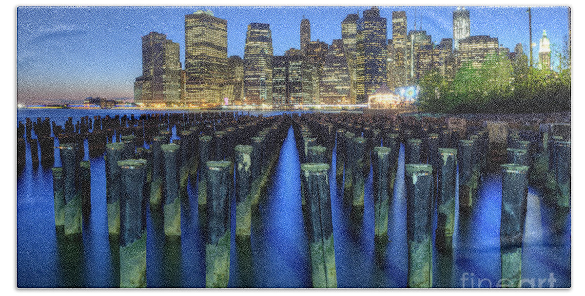 Art Beach Towel featuring the photograph Brooklyn Blues by Yhun Suarez