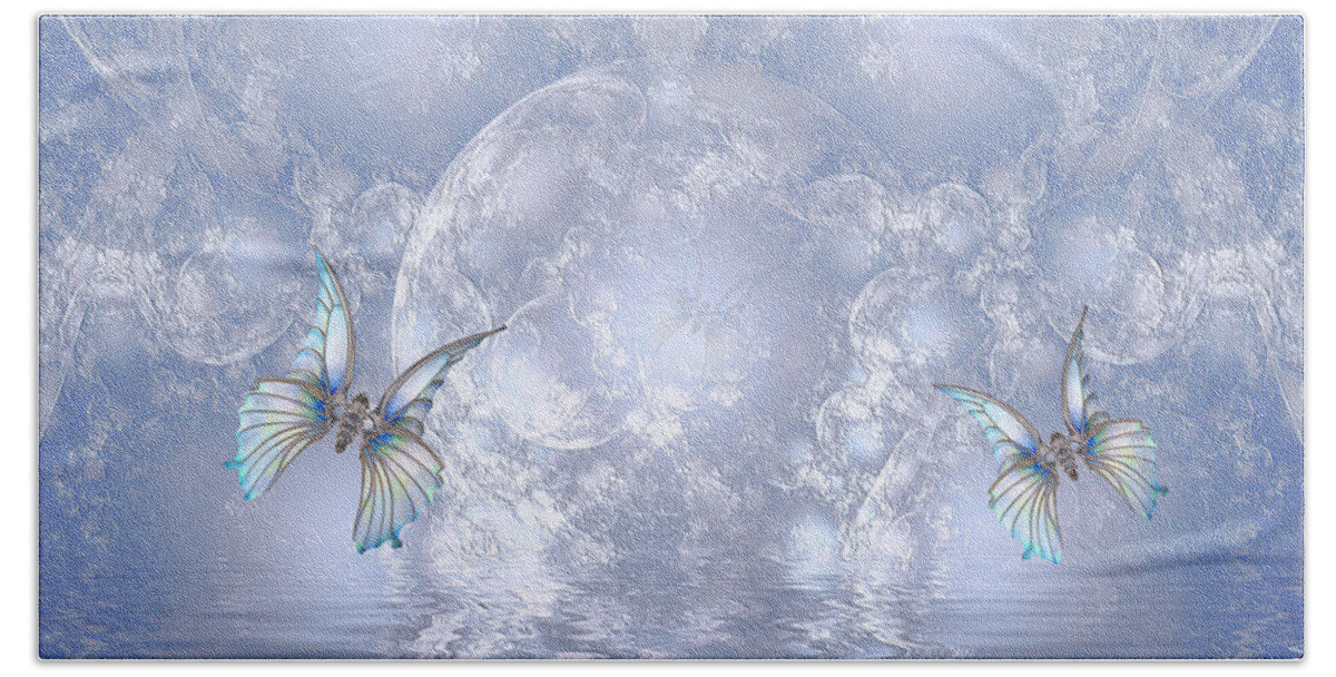 Fractals Apophysis Beach Sheet featuring the digital art Butterfly World by Elaine Manley