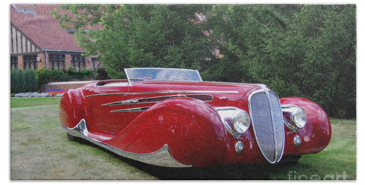 Automobile Beach Towel featuring the photograph Car at Meadowbrook by Grace Grogan