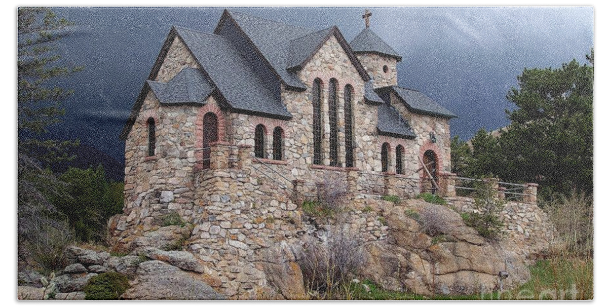 Churches Beach Towel featuring the photograph Chapel on the Rocks No. 1 by Dorrene BrownButterfield