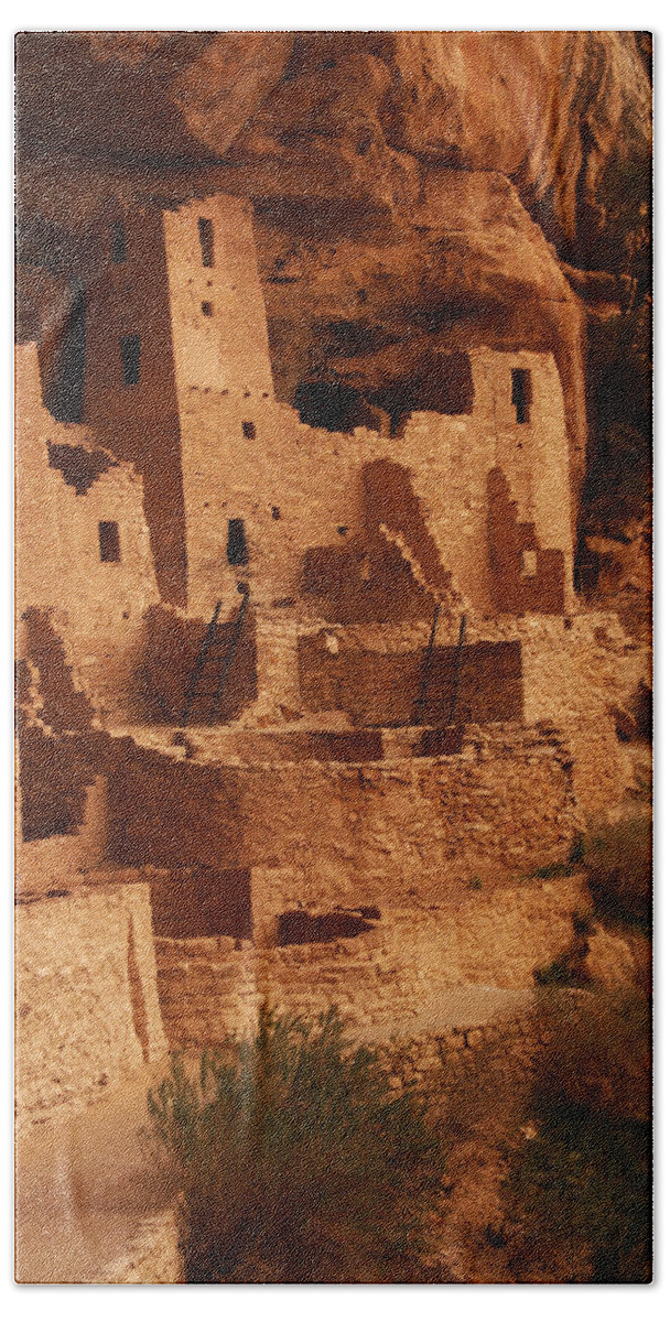 Cliff Palace Beach Towel featuring the photograph Cliff Palace Mesa Verde National Park by Benjamin Dahl