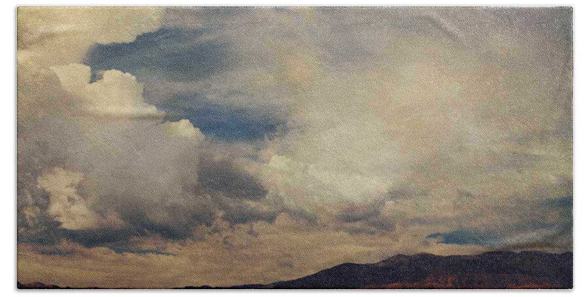 Palm Desert Beach Towel featuring the photograph Clouds Please Carry Me Away by Laurie Search