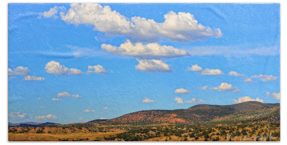 Fine Art Beach Sheet featuring the photograph Cloudy Wyoming Sky by Donna Greene