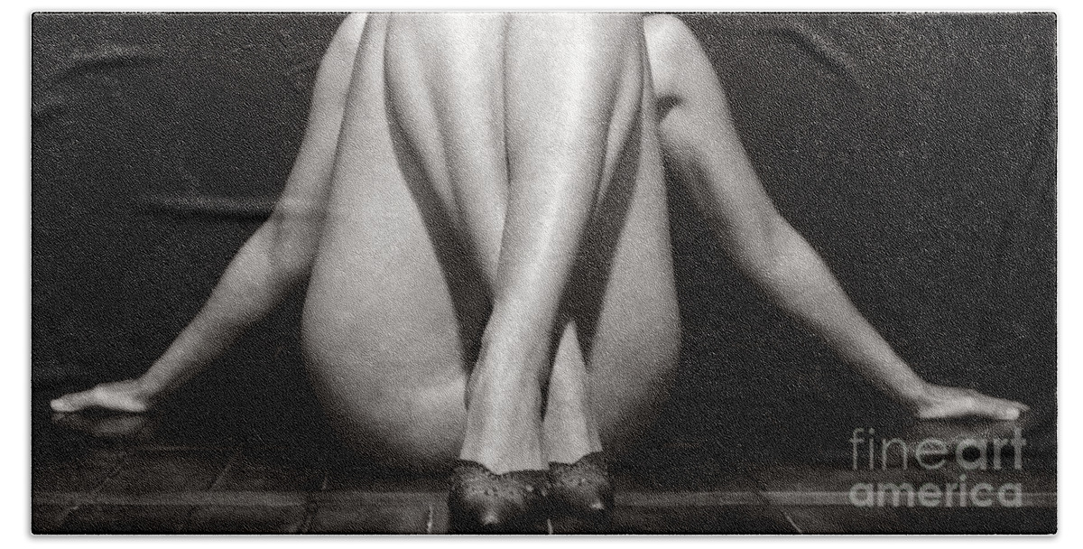 Woman Beach Towel featuring the photograph Crossed Legs - Duplex by Silva Wischeropp