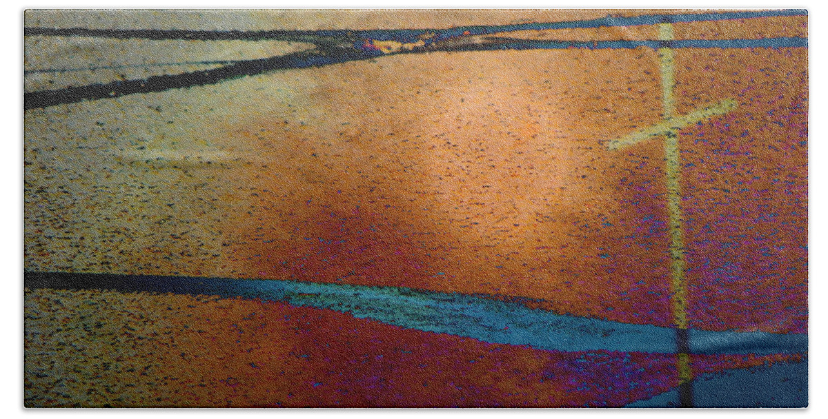 Abstract Beach Sheet featuring the photograph Crossroads by Lenore Senior