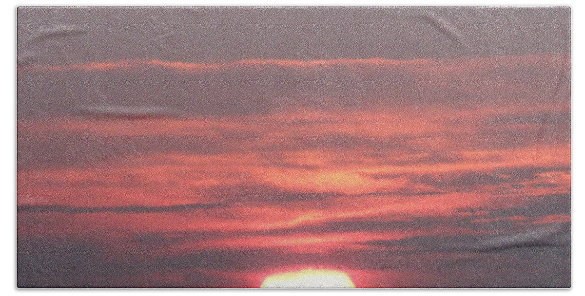 Sunrise Photography Beach Towel featuring the photograph Deep Sunrise by Kim Galluzzo