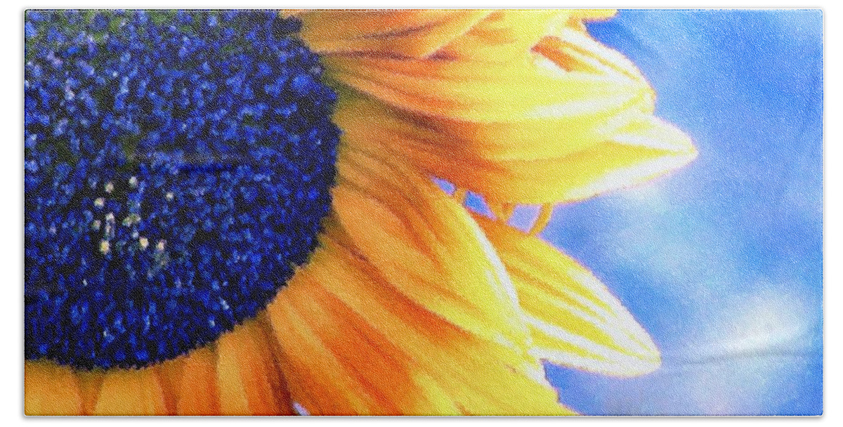 Sunflower Beach Towel featuring the photograph Delight by Rory Siegel