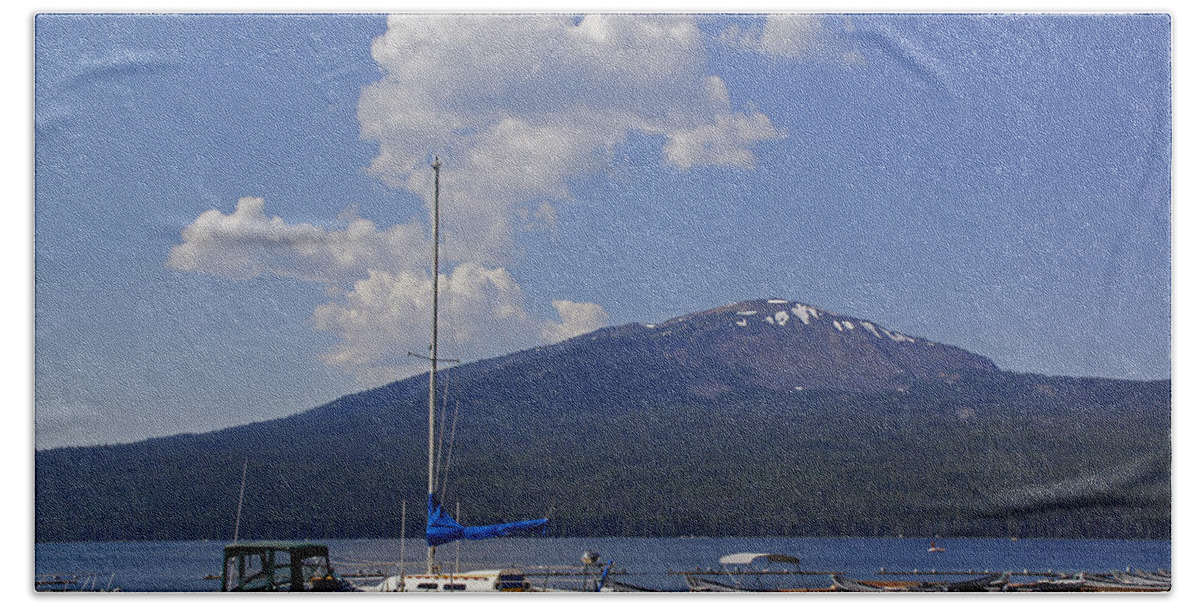 Diamond Lake Beach Sheet featuring the photograph Docks at Diamond Lake by Mick Anderson