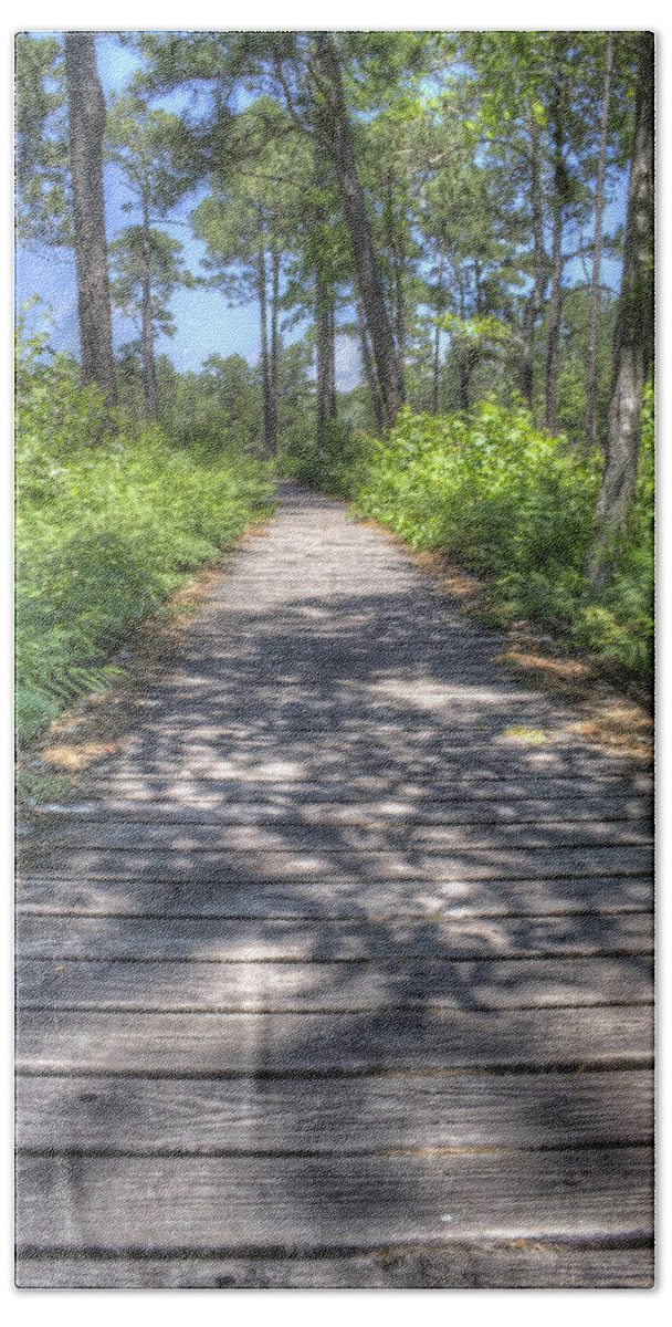 Weeks Bay Beach Towel featuring the photograph Easy Path by David Troxel