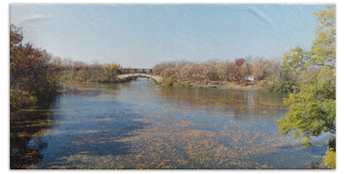 Erie Canal Beach Towel featuring the photograph Erie Canal Panorama by William Norton
