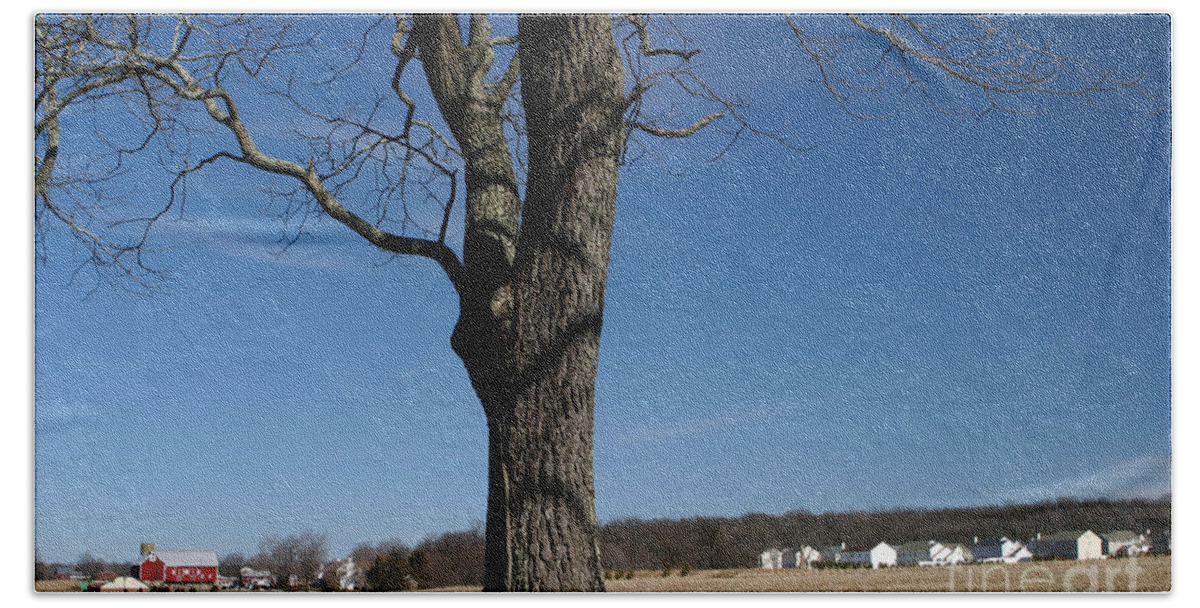 Pennsylvania Beach Towel featuring the photograph Farmland Versus Development by Karen Lee Ensley