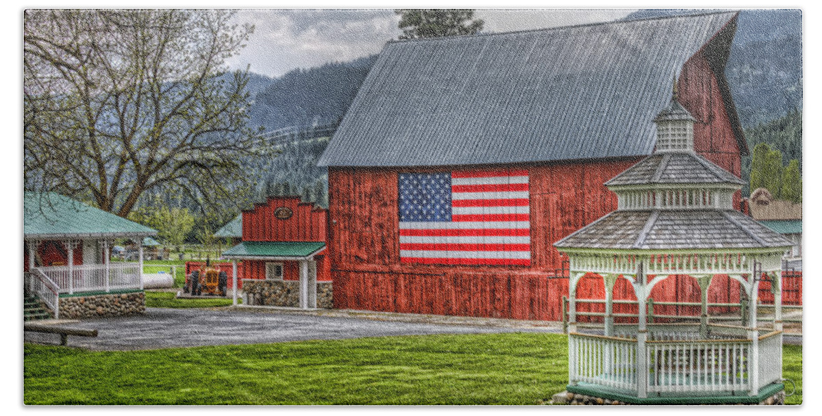 Hdr Beach Sheet featuring the photograph Feeling Patriotic by Brad Granger