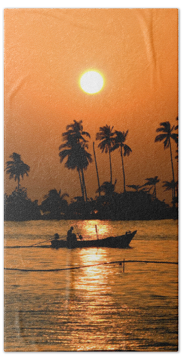 Sun Beach Towel featuring the photograph Fisherman Returns by Artur Bogacki