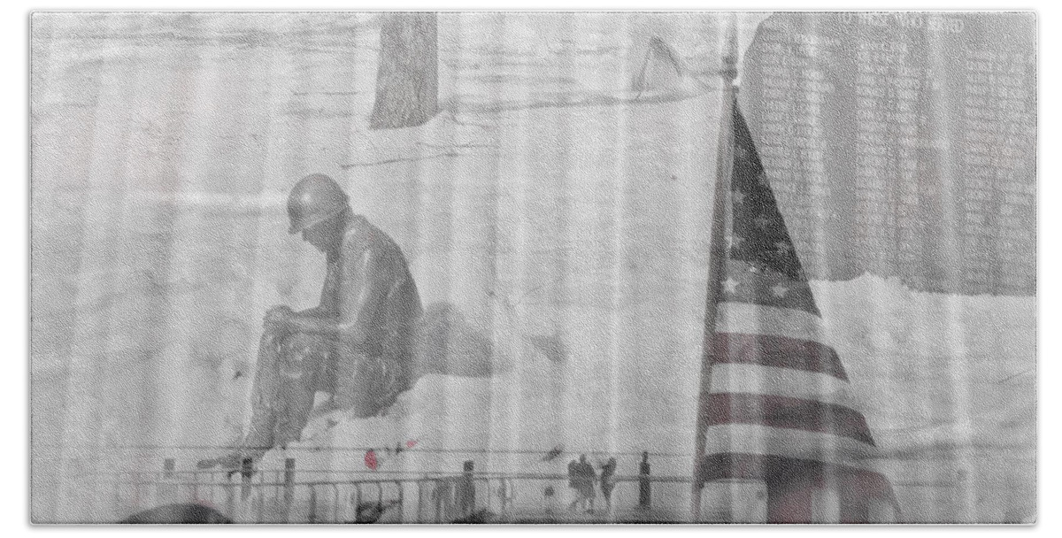 Soldier Beach Towel featuring the photograph For Those Who Served by Trish Tritz