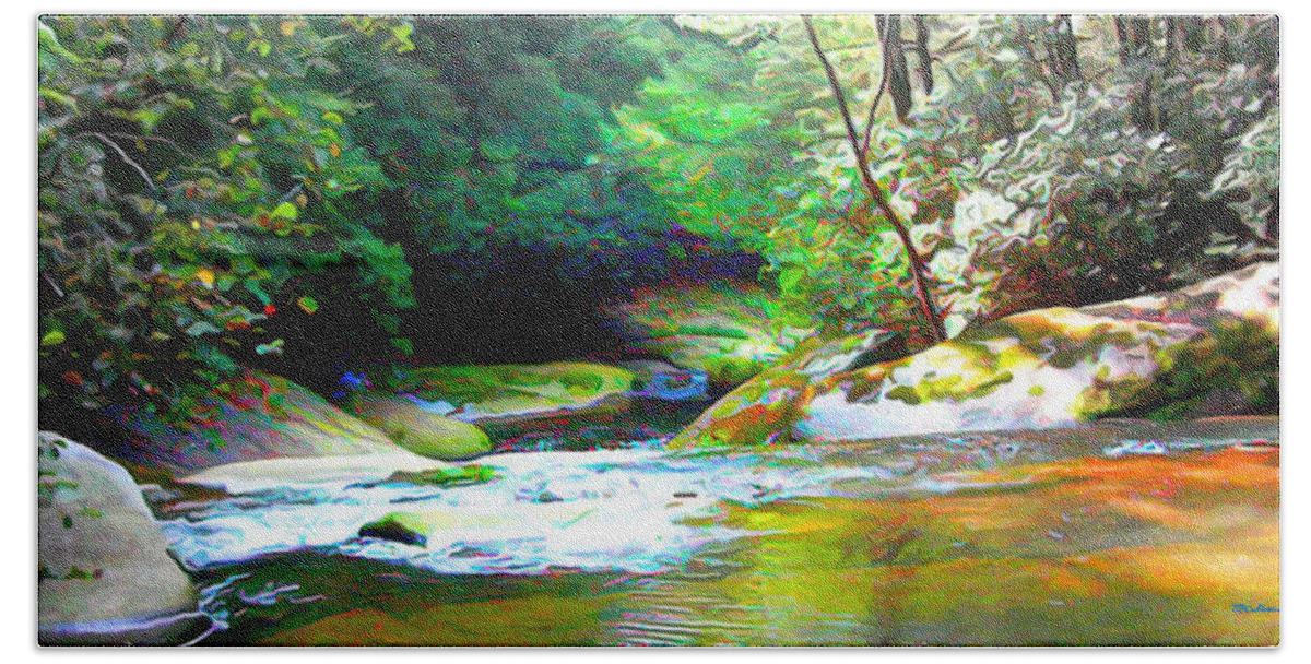 Rivers Beach Towel featuring the photograph French Broad River filtered by Duane McCullough