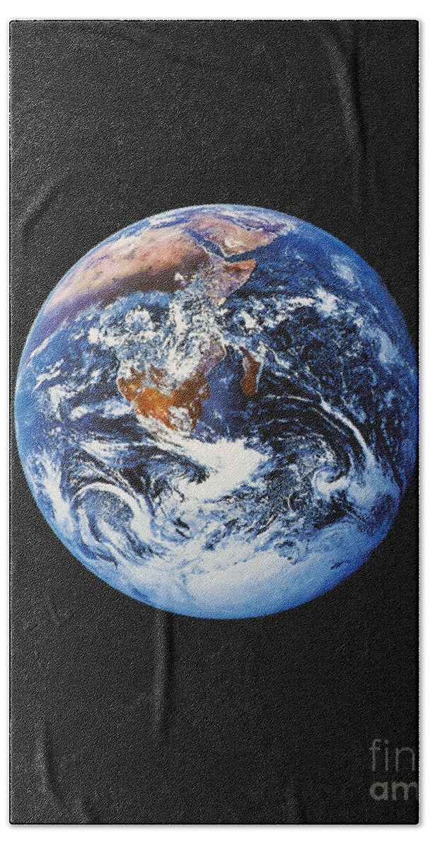 Vertical Beach Towel featuring the photograph Full Earth From Space by Stocktrek Images