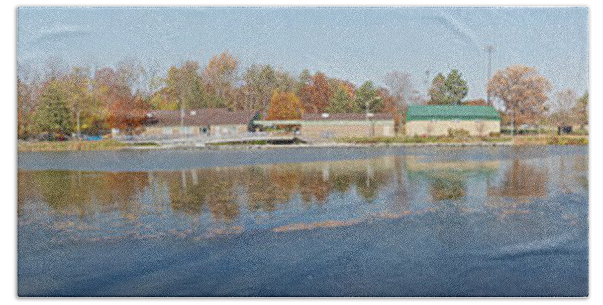 Genesee River Beach Sheet featuring the photograph Genesee River Panorama by William Norton