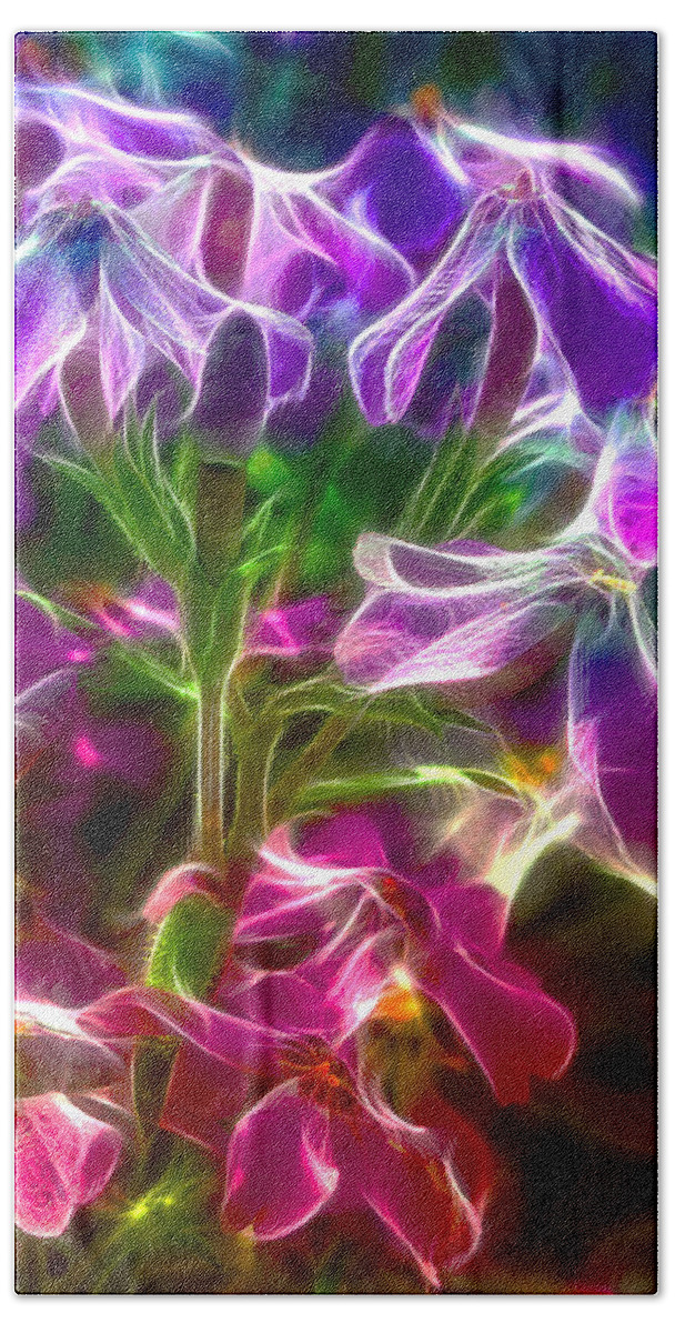Flowers Beach Towel featuring the photograph Ghosting Blooms by Bill and Linda Tiepelman