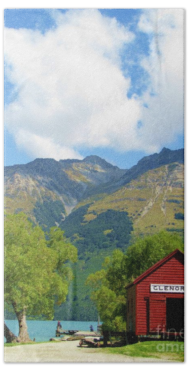 New Zealand Beach Towel featuring the photograph Glenorchy by Michele Penner