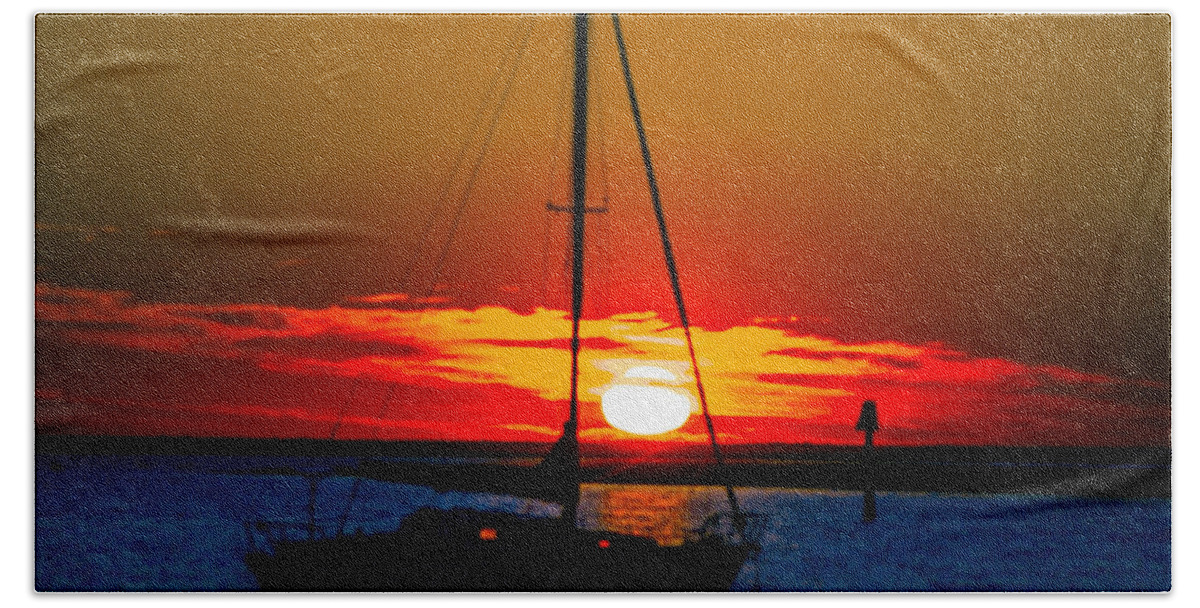 Sunsets Beach Sheet featuring the photograph Good Night by Shannon Harrington