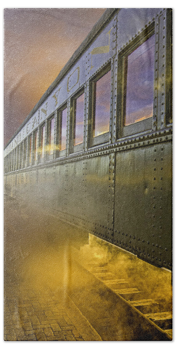 Train Beach Towel featuring the photograph Grand Canyon Railway at Dawn by Fred J Lord