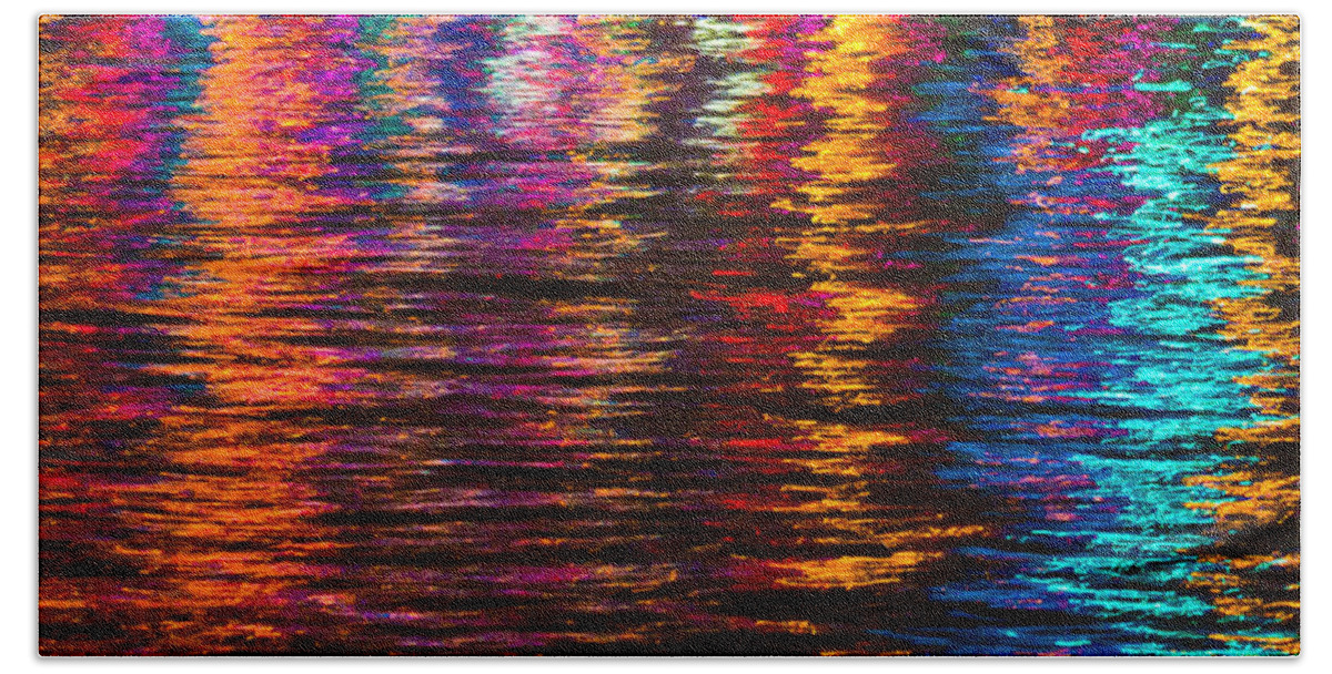 Reflections Beach Towel featuring the photograph Holiday Reflections by Dorothy Cunningham