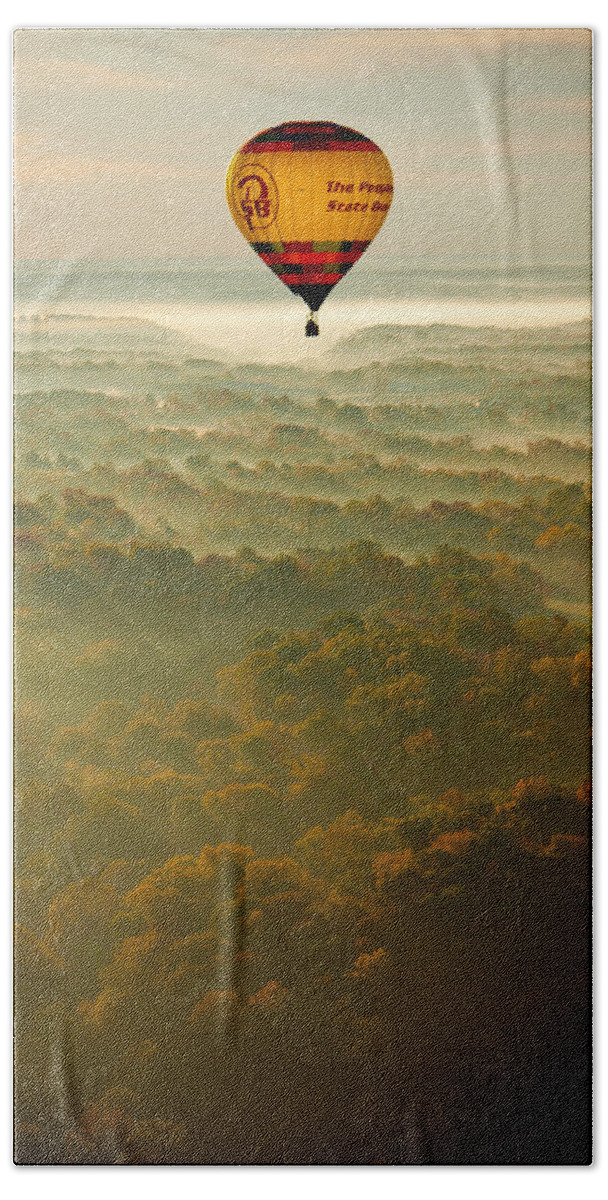 Bloomington Beach Towel featuring the photograph Hot Air Balloon Sunrise by Anthony Doudt