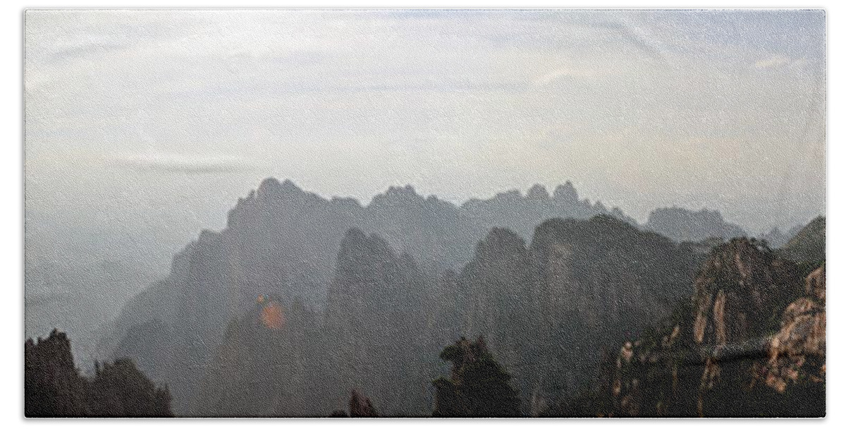 China Beach Towel featuring the photograph Huangshan Panorama 4 by Jason Chu