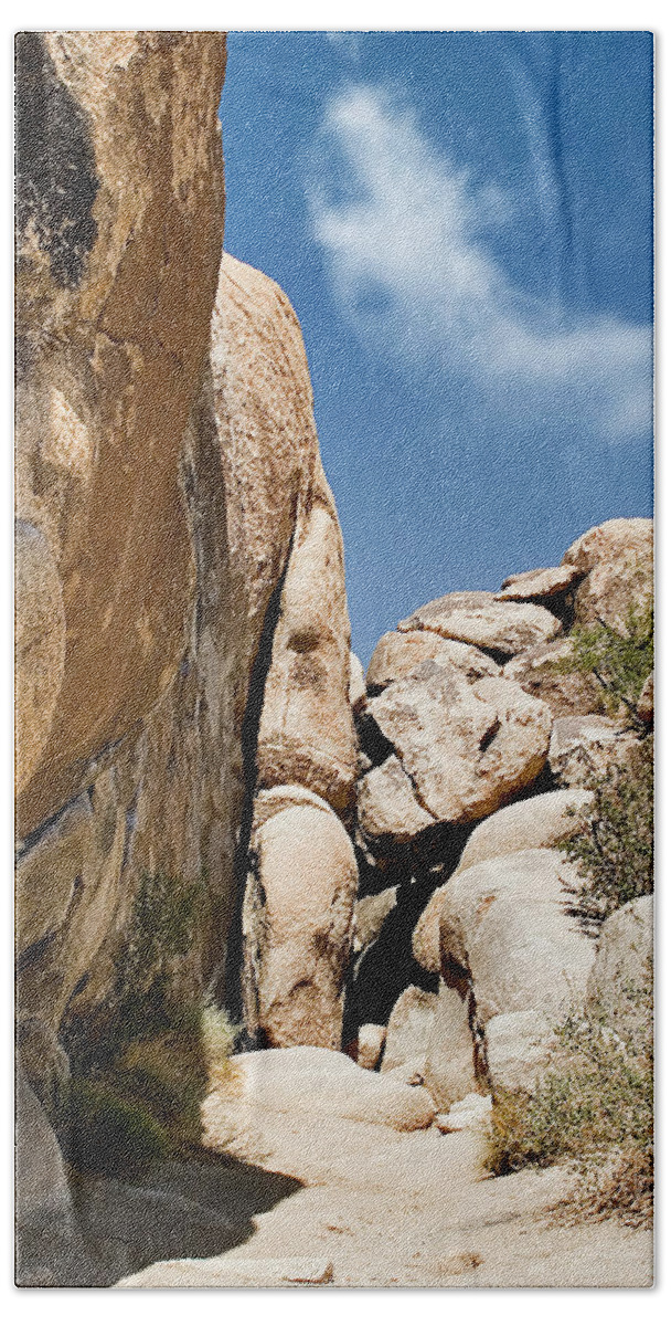 Endre Beach Towel featuring the photograph Joshua Tree Rocks by Endre Balogh