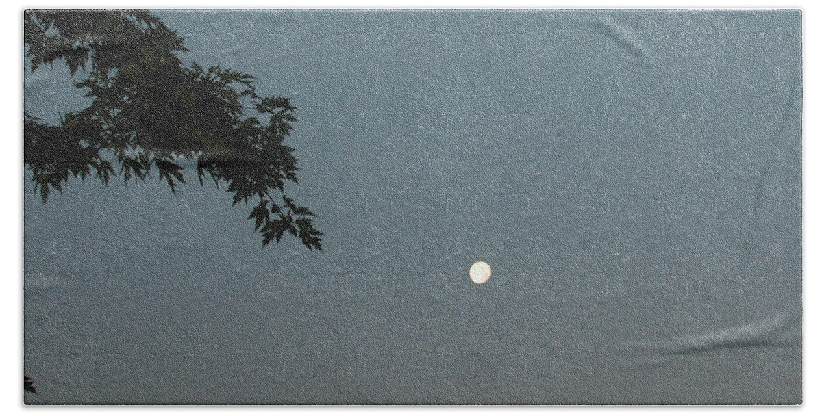 Photograph Beach Towel featuring the photograph June Moon by Alys Caviness-Gober