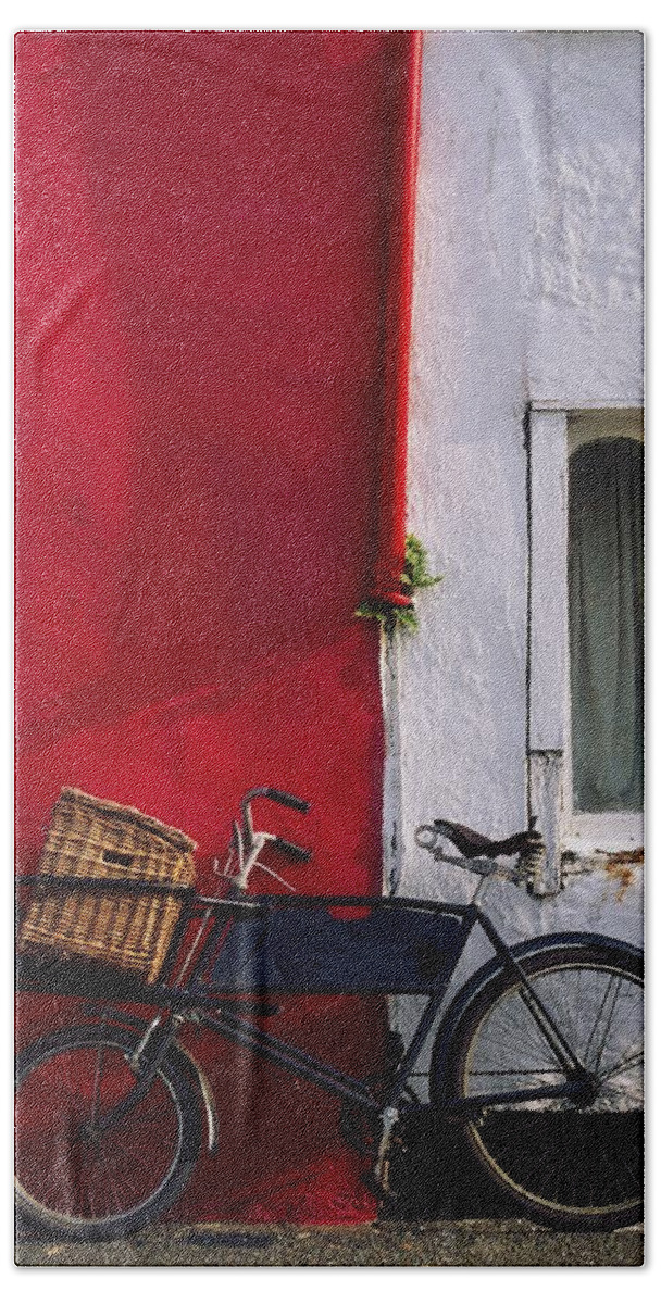 Bicycle Beach Towel featuring the photograph Kinsale, Co Cork, Ireland Bicycle by The Irish Image Collection 