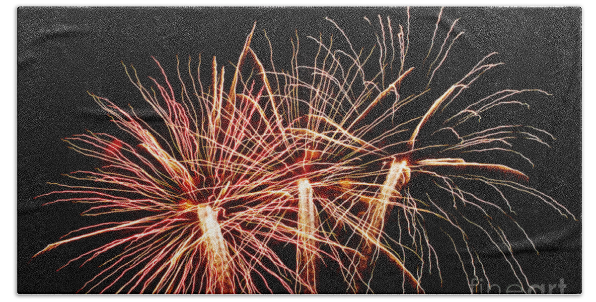 Fireworks Beach Sheet featuring the photograph Light painting by Agusti Pardo Rossello