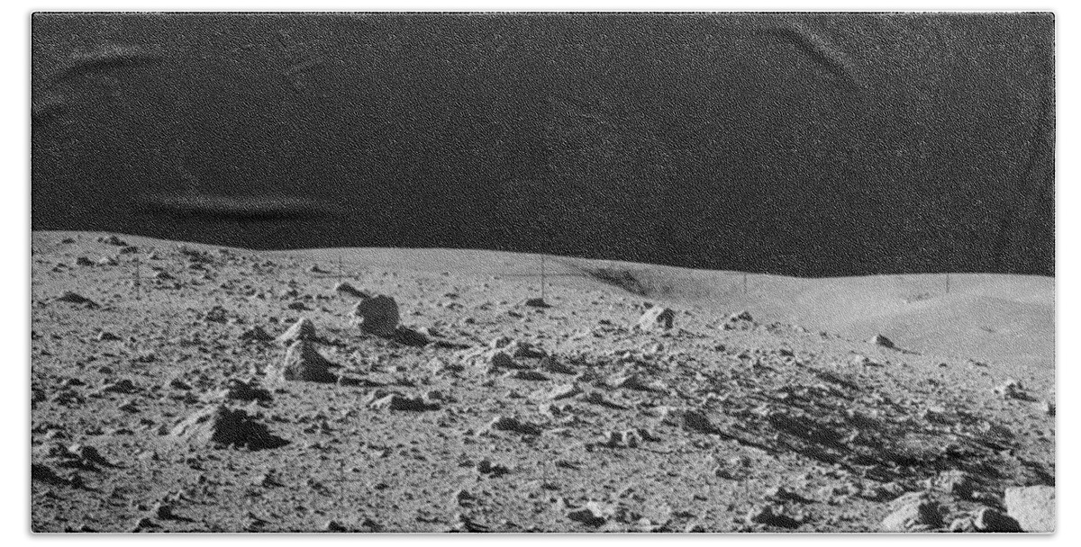 Apollo Beach Towel featuring the photograph Lunar Surface by Nasa