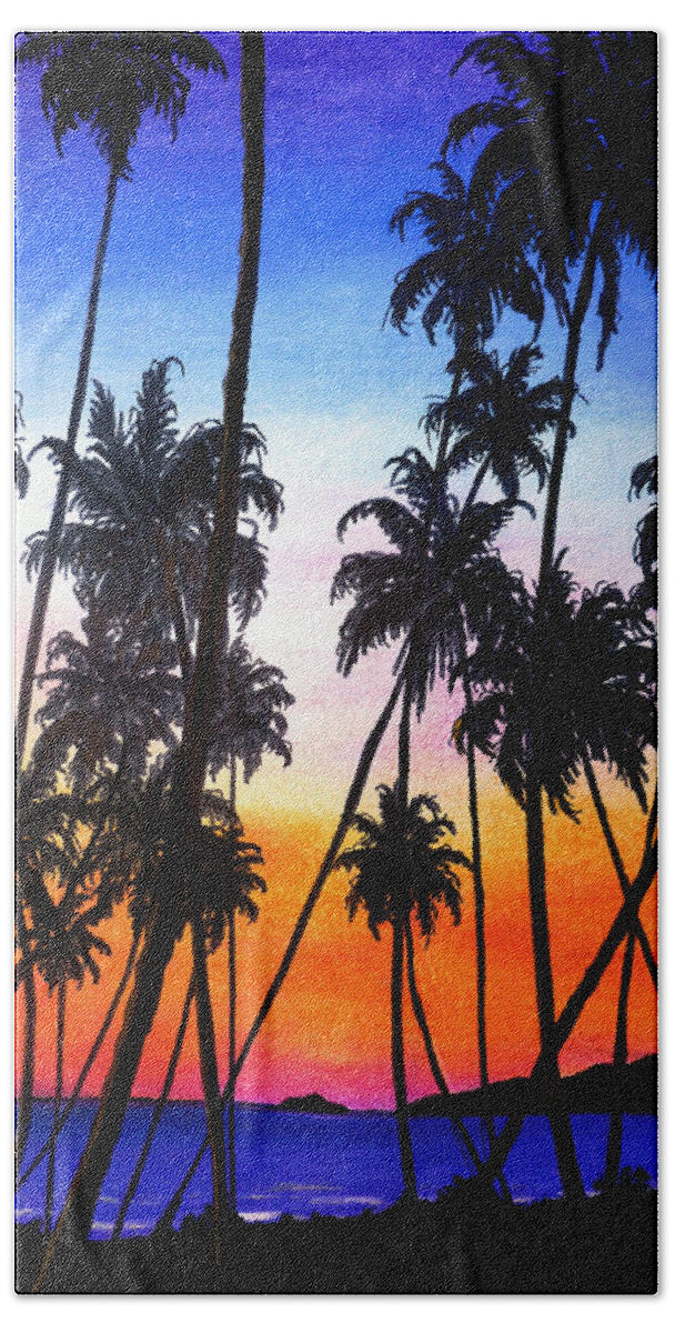 Tropical Beach Towel featuring the pastel Mayaro Red Dawn by Karin Dawn Kelshall- Best