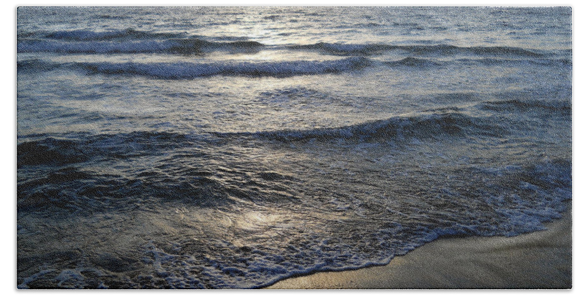 Sunrise Beach Towel featuring the photograph Morning surf by Clara Sue Beym
