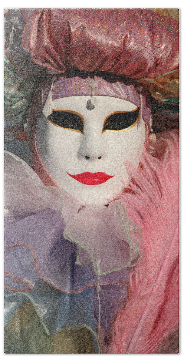 Venice Carnival Beach Towel featuring the photograph Muriel in Pastels by Donna Corless