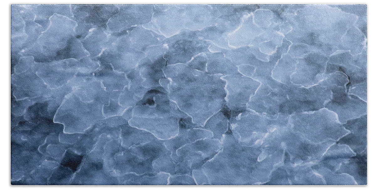 00428006 Beach Towel featuring the photograph Newly Formed Sea Ice Forming Ice Floes by Colin Monteath
