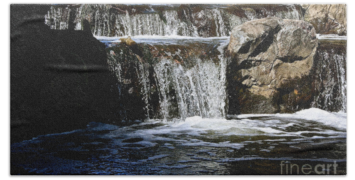 Outdoors Beach Towel featuring the photograph Normandale Falls by Susan Herber