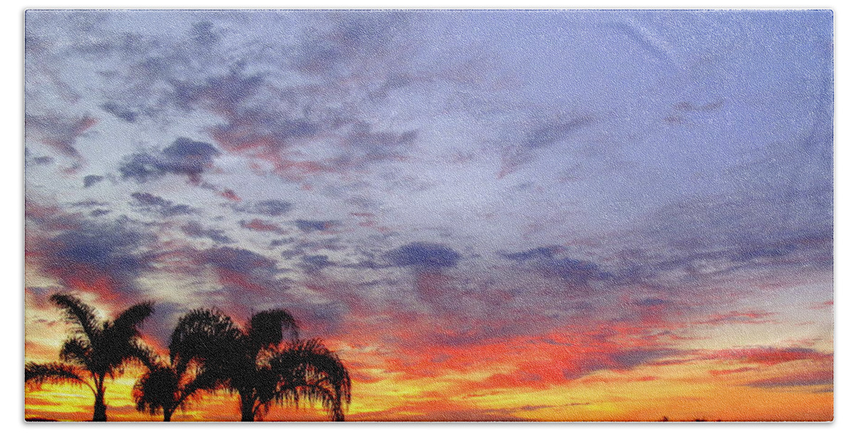 Orange County Beach Towel featuring the photograph November by Linda Larson