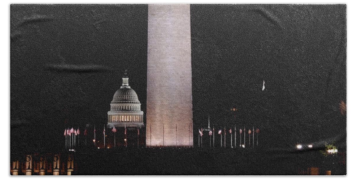 Washington Dc Beach Towel featuring the photograph One Nation by Kim Hojnacki