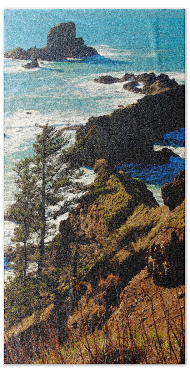 Beaches Beach Sheet featuring the photograph Oregon Coast by Athena Mckinzie