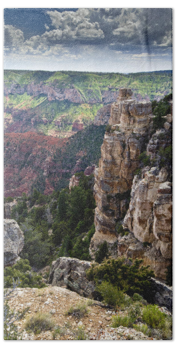 Grand Canyon Beach Sheet featuring the photograph Point Imperial cliffs Grand Canyon by Gary Eason