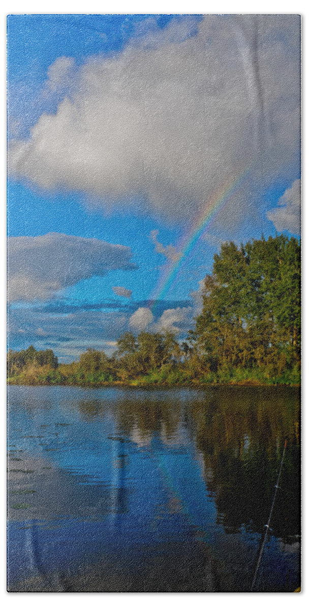 Like Beach Sheet featuring the photograph Rainbow by Michael Goyberg
