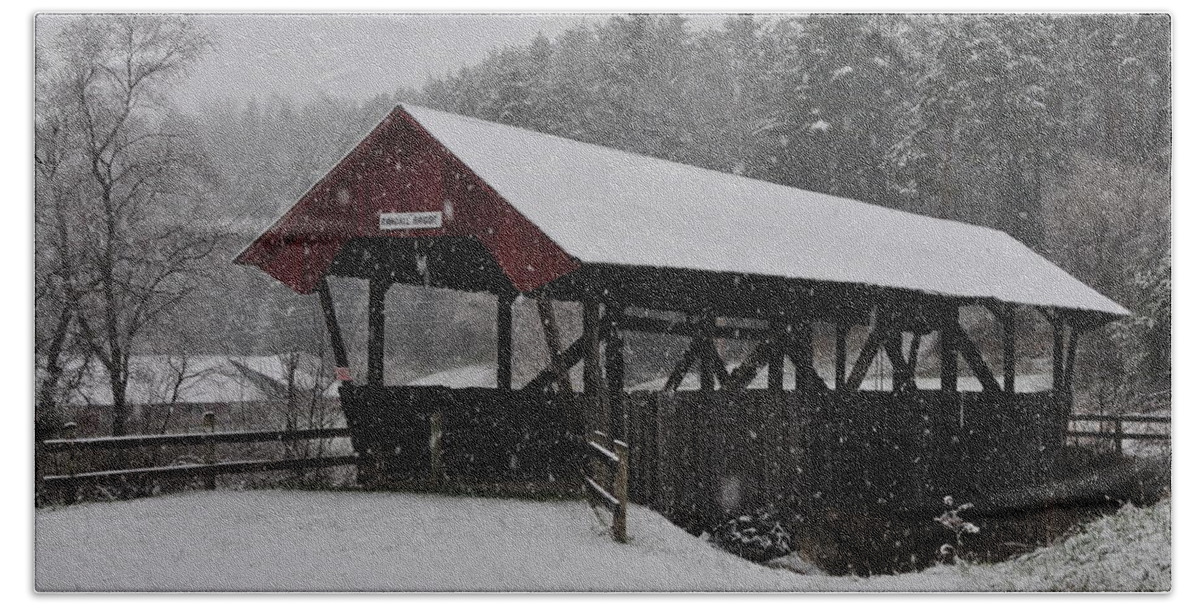 Bridge Beach Towel featuring the photograph Randall Bridge by Mike Martin