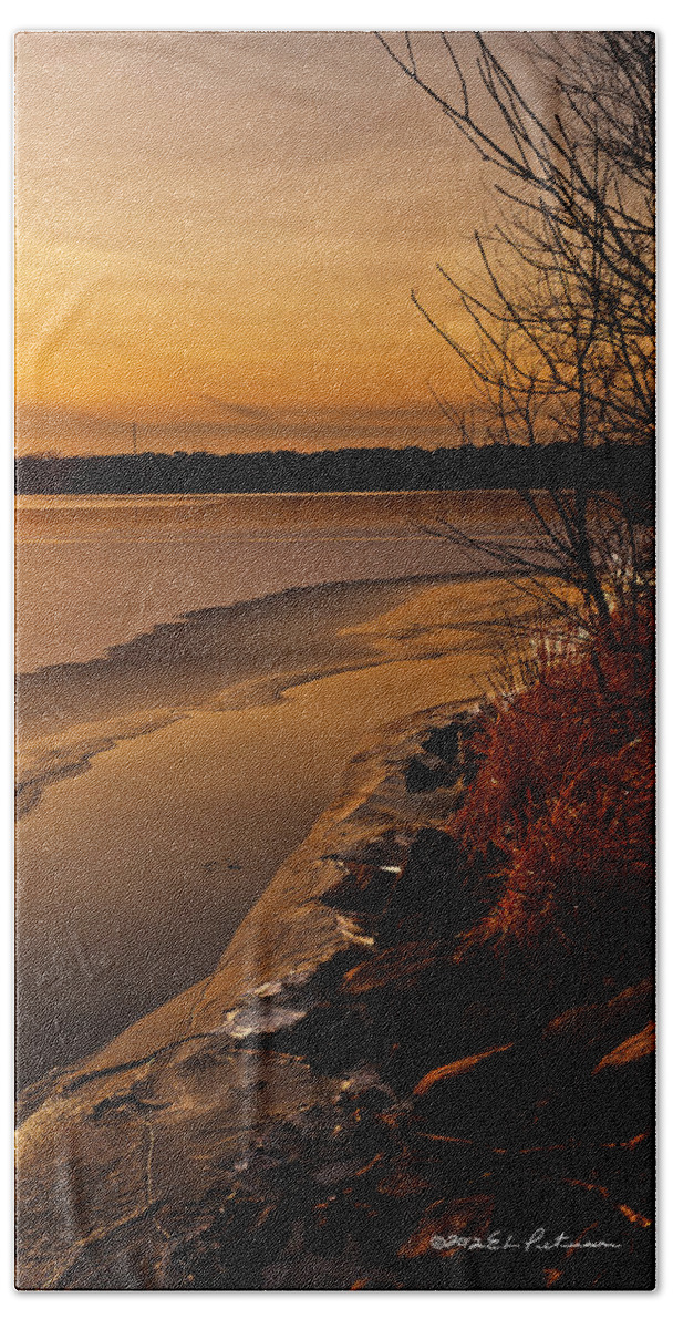 Sunset Beach Towel featuring the photograph Refreeze by Ed Peterson