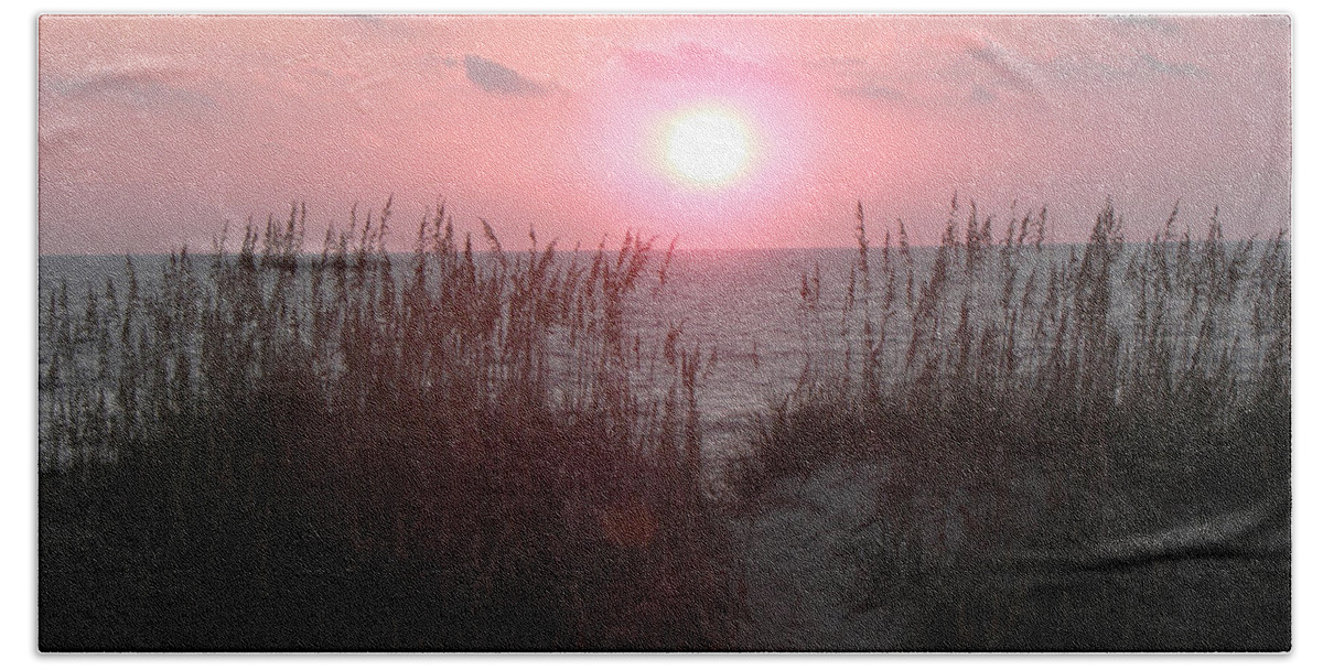 Sunrise Beach Towel featuring the photograph Rise Beyond The Dunes by Kim Galluzzo