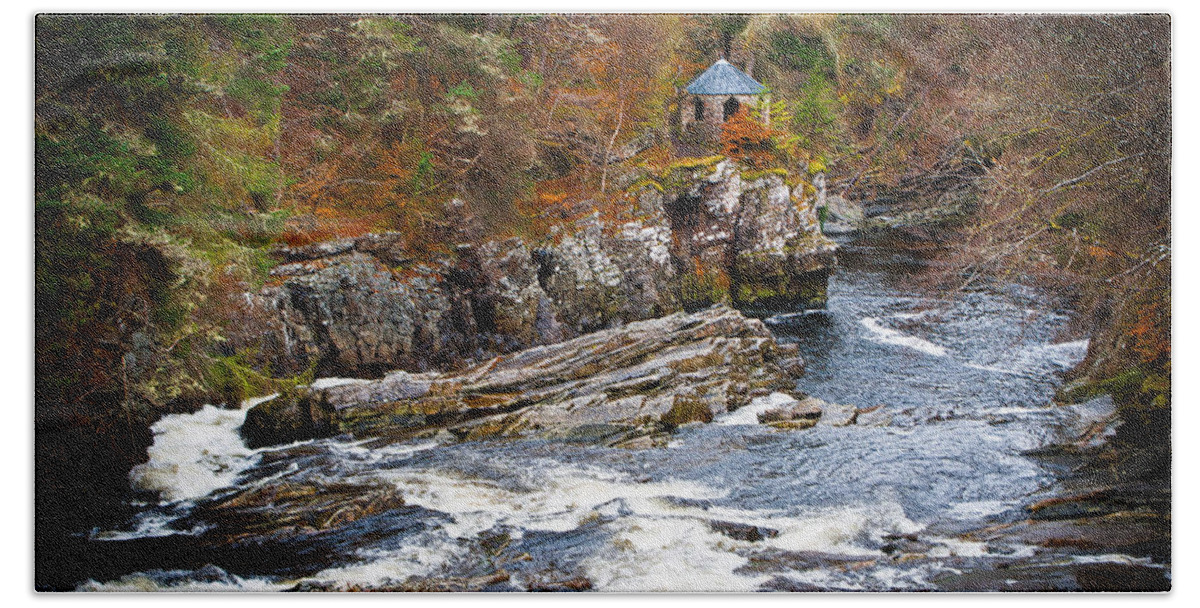 Scotland Beach Towel featuring the photograph River of Falls by Chris Boulton